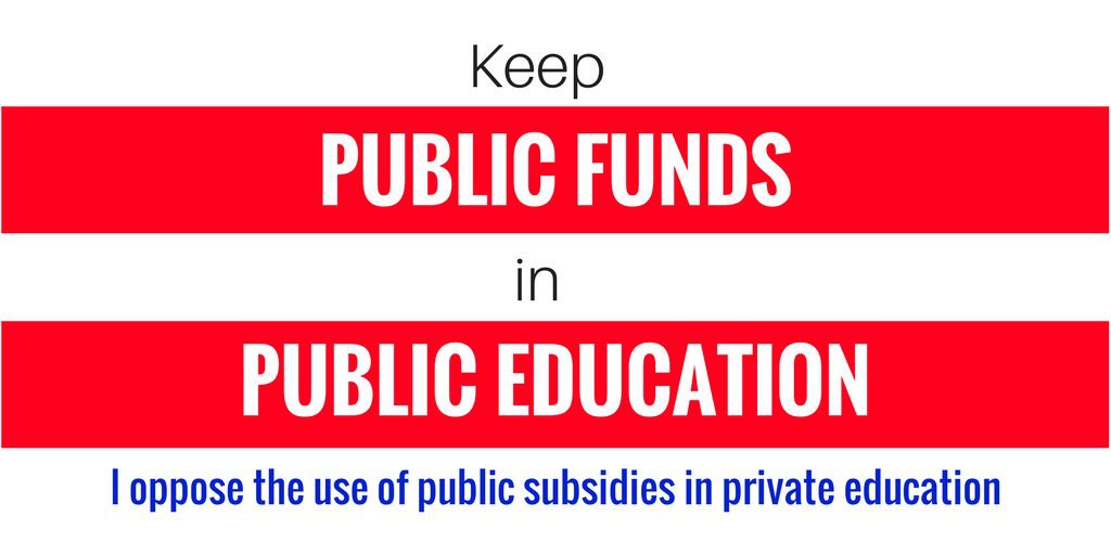 Keep Public Funds in Public Education