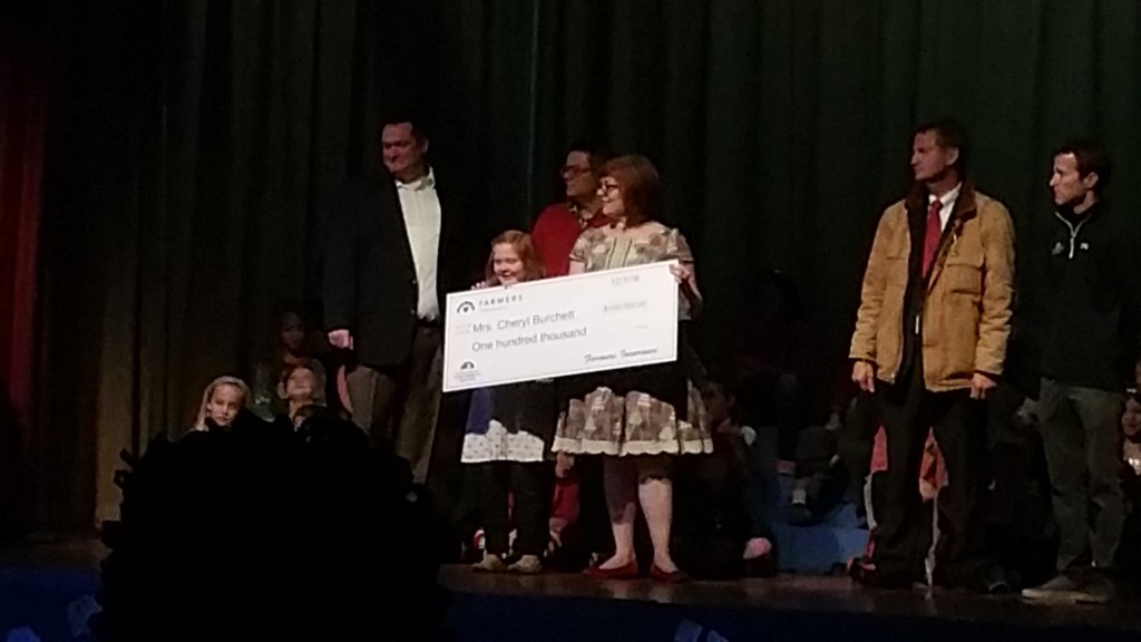Cheryl Burchett, Farmers Insurance Grant, Dec 1, 2016