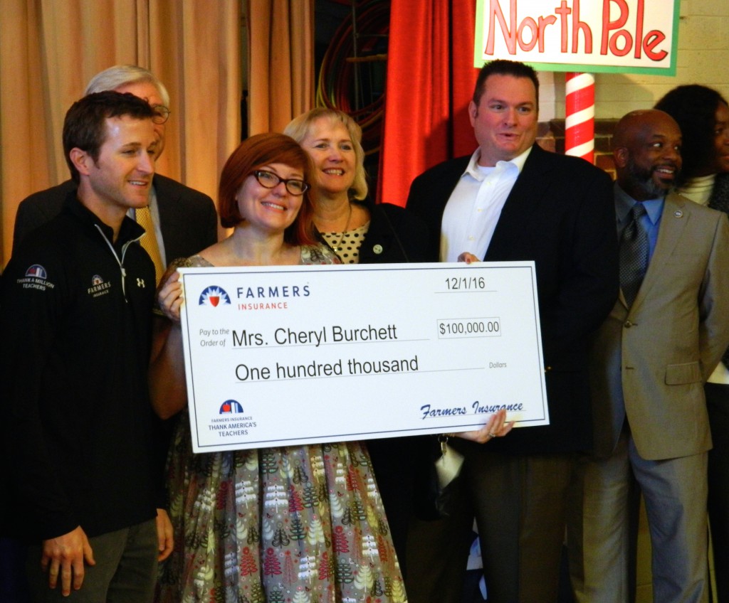 Cheryl Burchett, Farmers Insurance Grant, Dec 1, 2016