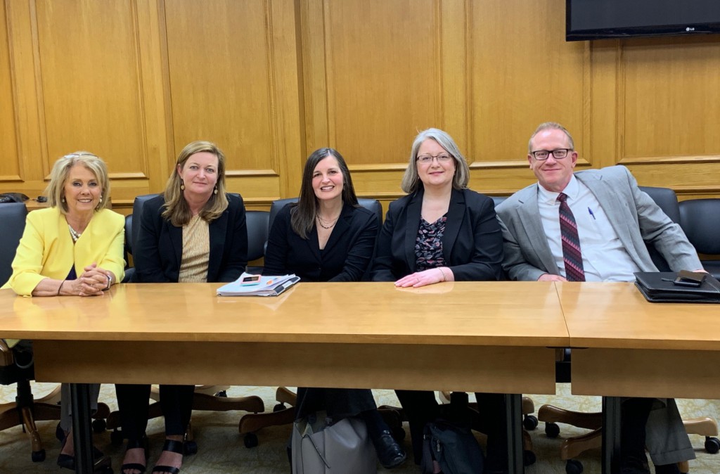Knox County School Board Members visit Governor Lee: Patti Bounds, Virginia Babb, Susan Horn, Jennifer Owen, Ron McPherson (KCS Finance Director)